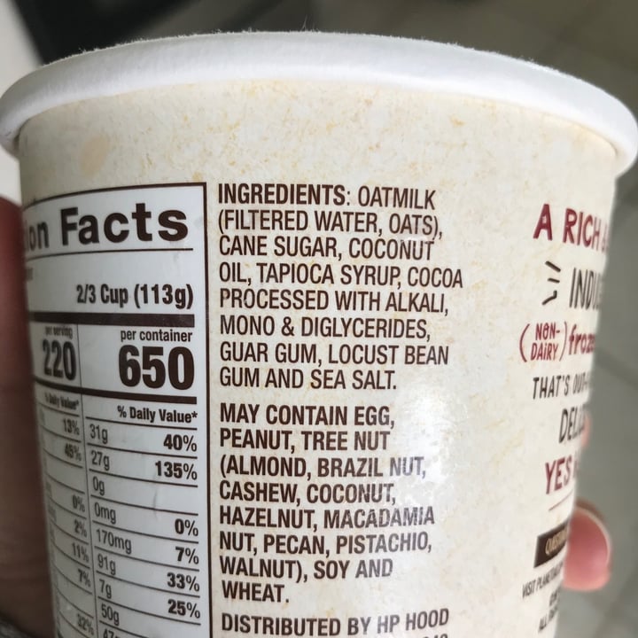 photo of Planet Oat Chocolate Non-Dairy Ice Cream shared by @curvycarbivore on  18 Apr 2020 - review