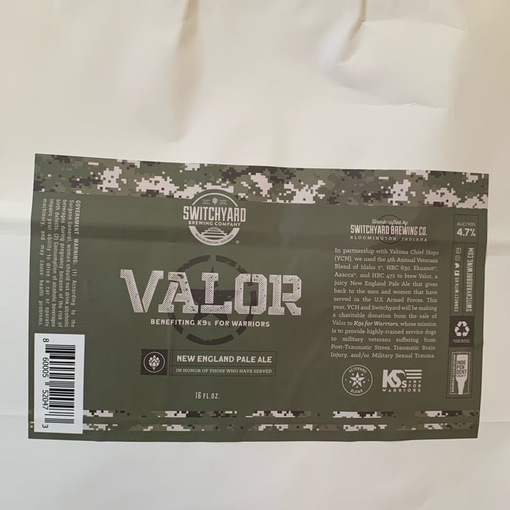 photo of Switchyard Brewing Company Valor shared by @allhess on  19 Nov 2021 - review