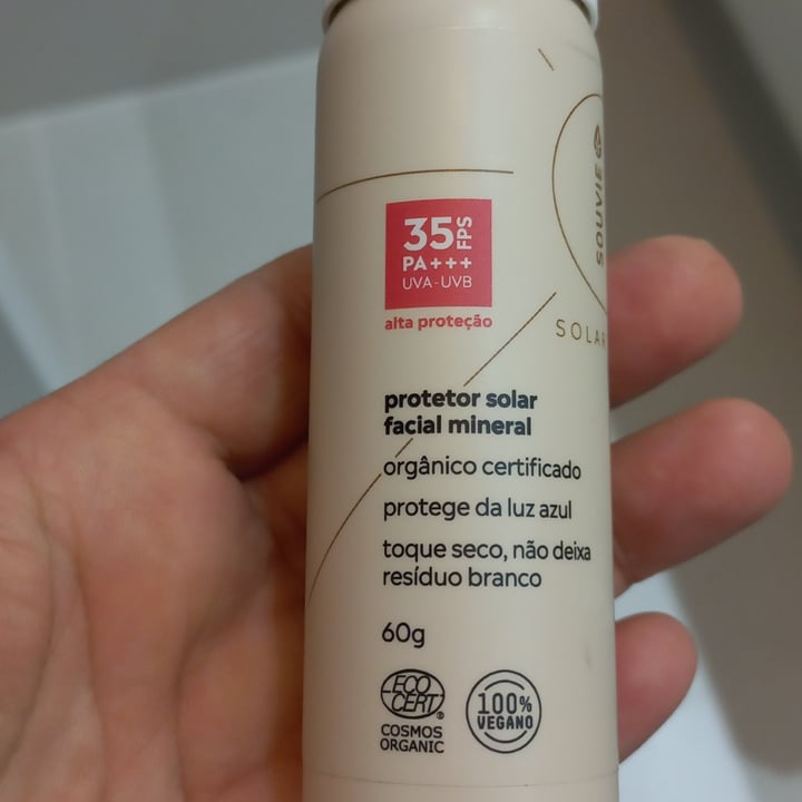 photo of Souvie Protetor Solar Facial Mineral FPS 35 shared by @catiatoninatto on  11 May 2022 - review