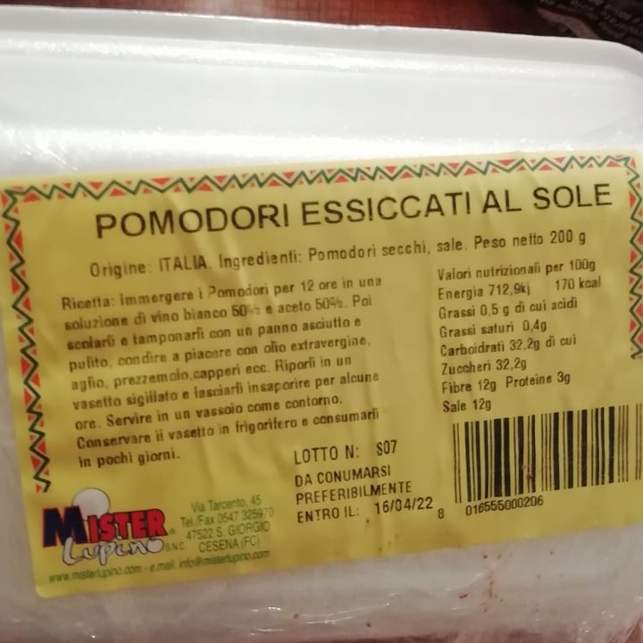 review photo of Mister lupino Pomodori Essicati Al Sole shared by @a-girl-is-trying on 07 Apr 2022 - review