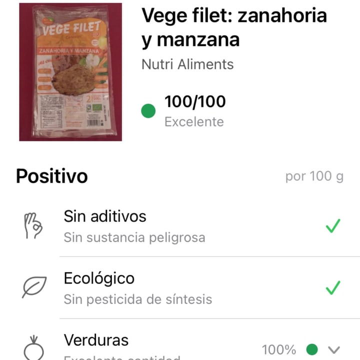 review photo of Vege Filet hamburguesas Zanahoria Y Manzana shared by @training-ground on 26 Sep 2022 - review