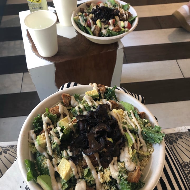 photo of by CHLOE. Covent Garden Kale ceaser salad with shiitake bacon and GF shared by @missmaisiemac on  31 Dec 2020 - review