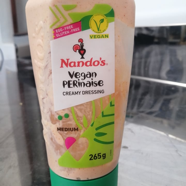 photo of Nando's Vegan Perinaise Creamy Dressing (Medium) shared by @plantbasedsunday on  24 Mar 2022 - review