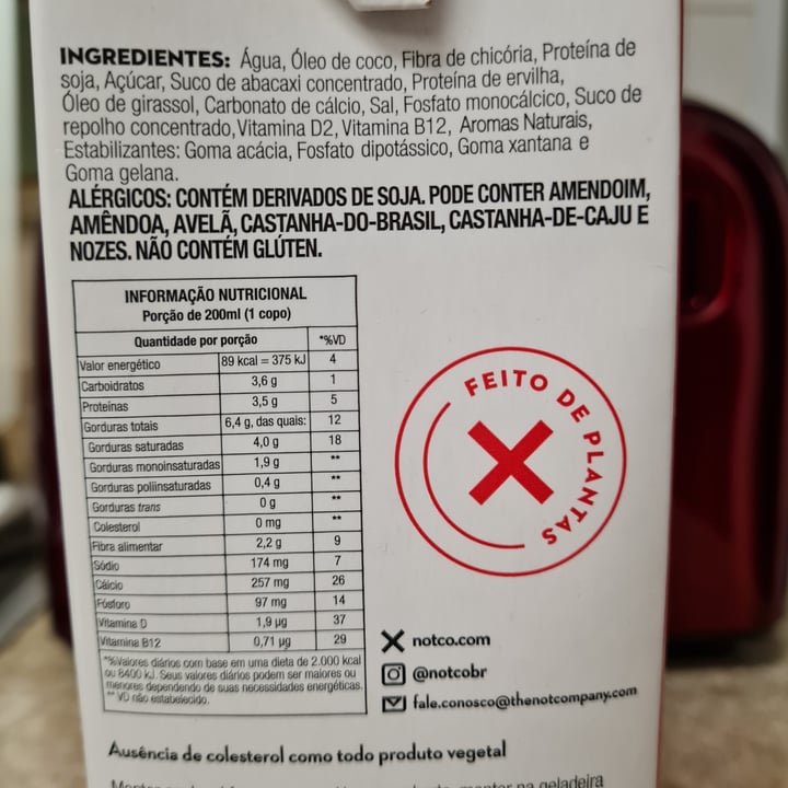 photo of NotCo Not Milk Original shared by @gisellafadda on  07 May 2022 - review