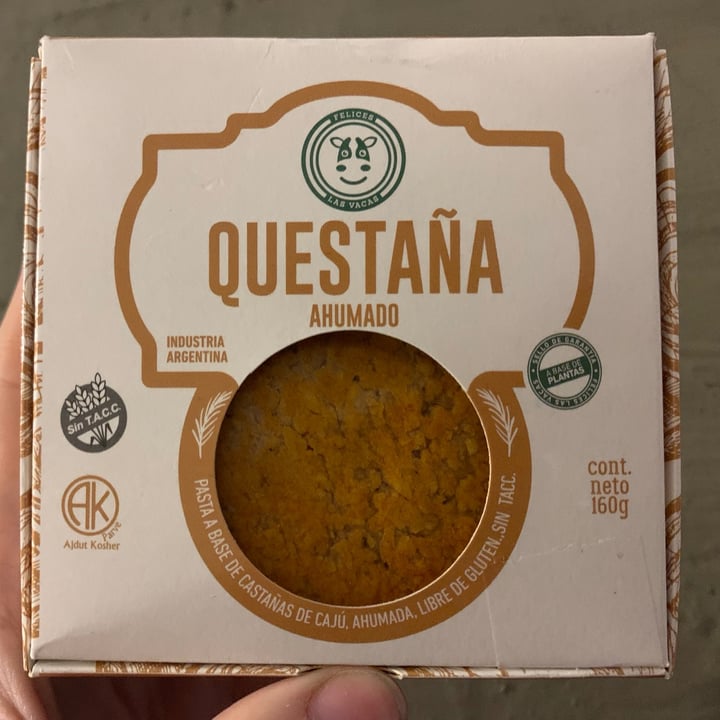 review photo of Felices Las Vacas Questaña Queso Vegano Ahumado shared by @veganizarte on 11 Aug 2021 - review