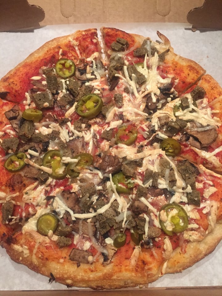photo of Allentown Pizza Vegan cheese and pepperoni pizza shared by @heathielu on  20 Aug 2019 - review