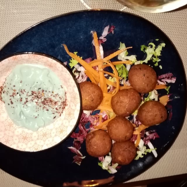 Photo of the dish “Felafel Con Salsa Allo Yogurt E Alga Spirulina”