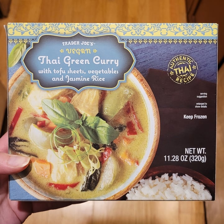 photo of Trader Joe's Thai Green Curry with tofu sheets, vegetables and Jasmine Rice shared by @yourfriendjen on  29 Nov 2022 - review