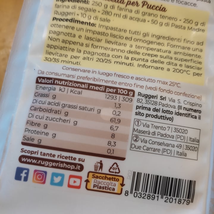 review photo of Ruggeri laboratorio italiano farine Farina Di segale shared by @melybz on 02 Oct 2022 - review