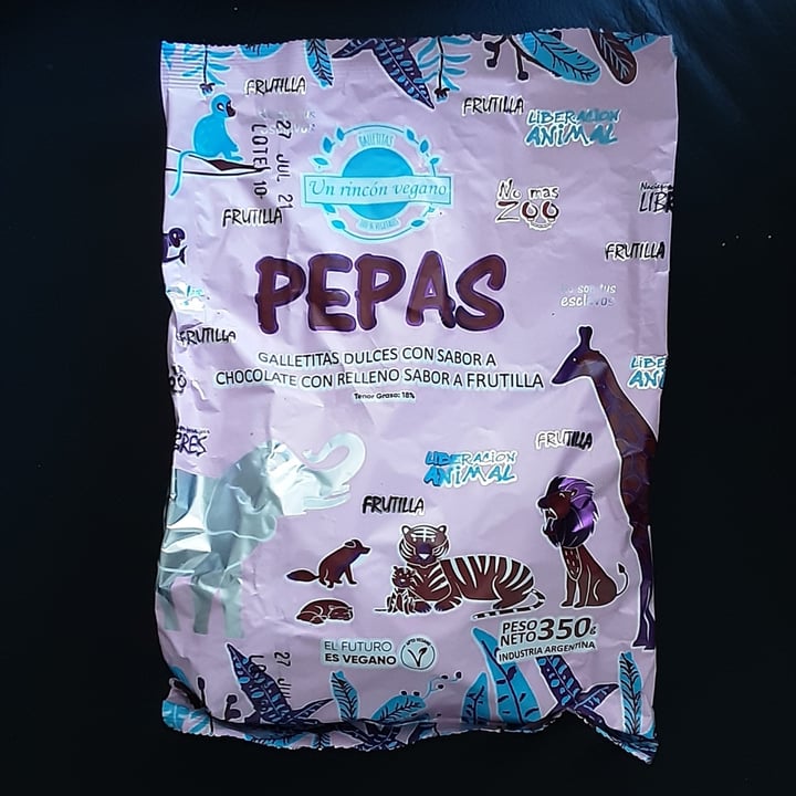 review photo of Un Rincón Vegano Pepas Galletas Dulces con sabor Chocolate con relleno de Frutilla shared by @antiespecismo on 17 Nov 2020 - review