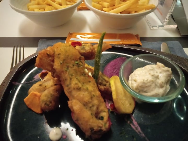 photo of The Line Battered Banana Blossom and Chips shared by @veganspicegirl on  11 Dec 2019 - review