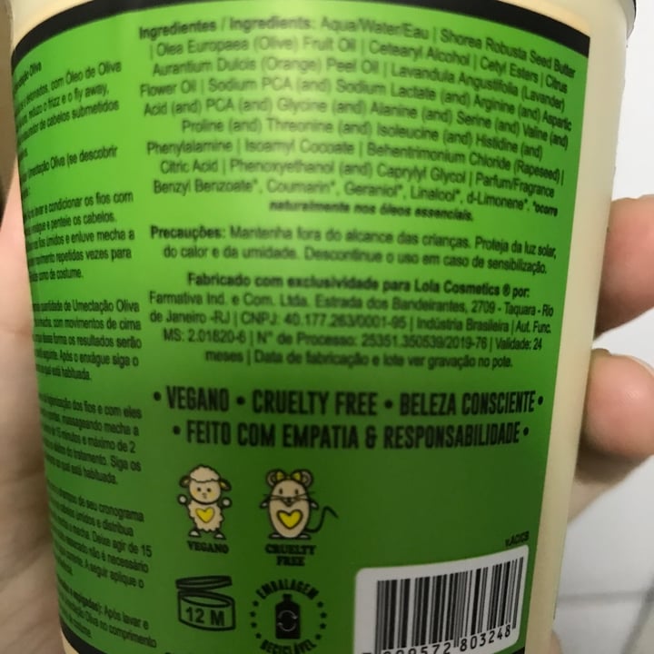 photo of Lola Cosmetics umectação oliva shared by @luluxis on  12 May 2022 - review