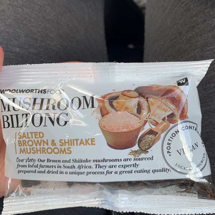 photo of Woolworths Food Mushroom Biltong Salted Brown & Shiitake Mushrooms shared by @emcraik on  13 Aug 2020 - review