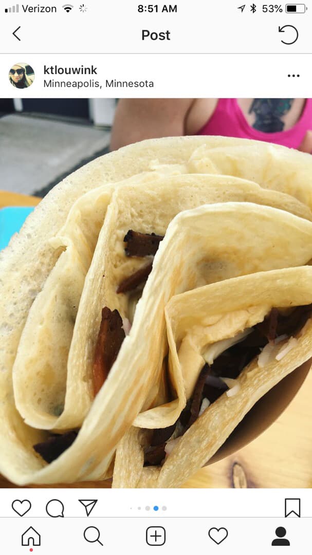 Photo of the dish “Cheesy bacon crepe”