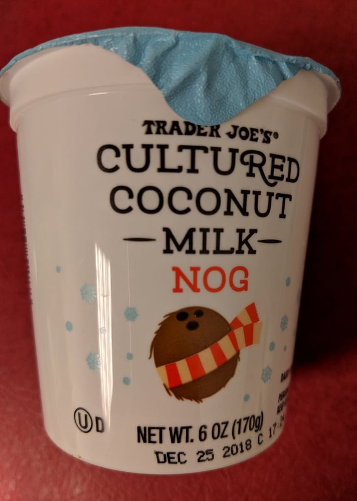photo of Trader Joe's Cultured Coconut Milk Nog shared by @compassionatekisses on  30 Nov 2018 - review