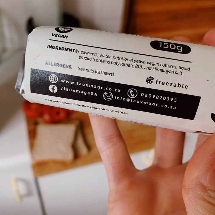 review photo of Fauxmage Beech Smoked Chèvre-Style Cashew Cheese shared by @staceylees on 14 Dec 2020 - review