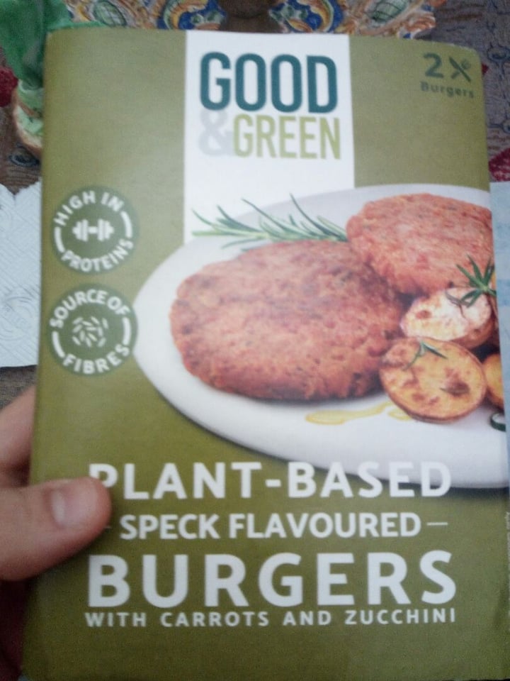 photo of Good & Green Plant-based speck flavoured burgers shared by @itsmichelakalos on  16 Mar 2020 - review