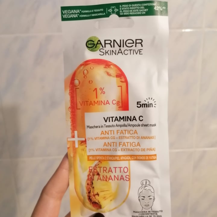 review photo of Garnier Maschera in tessuto shared by @saracrt on 05 Aug 2022 - review