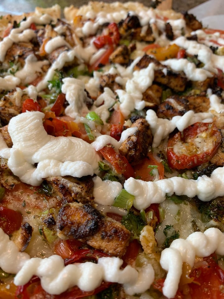 photo of Nayya pizza and grill Shawarma pizza shared by @plantbasedpoet on  01 Jul 2019 - review