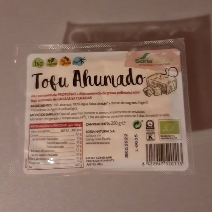 photo of Soria Natural Tofu Ahumado shared by @simona85r on  28 Nov 2021 - review