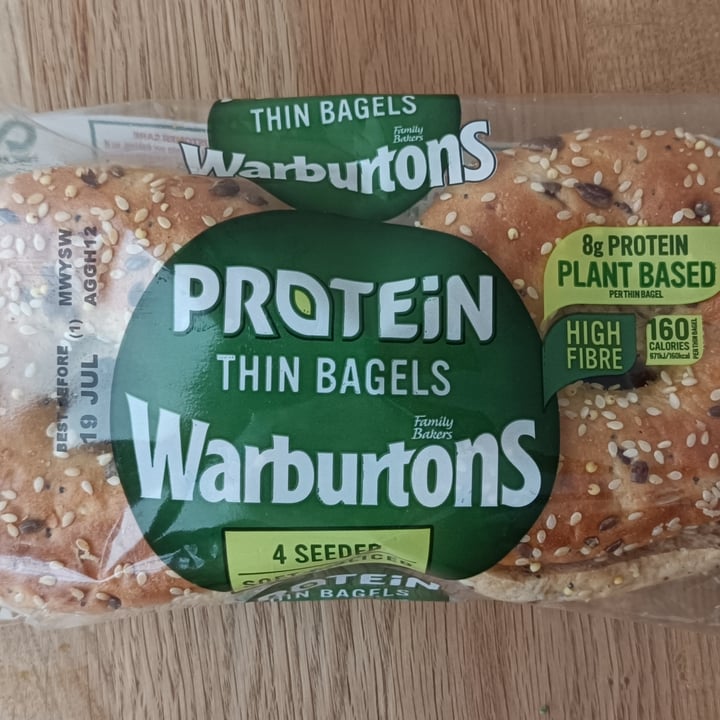 photo of Warburtons Seeded protein bagel thins shared by @beatricem on  17 Jul 2022 - review