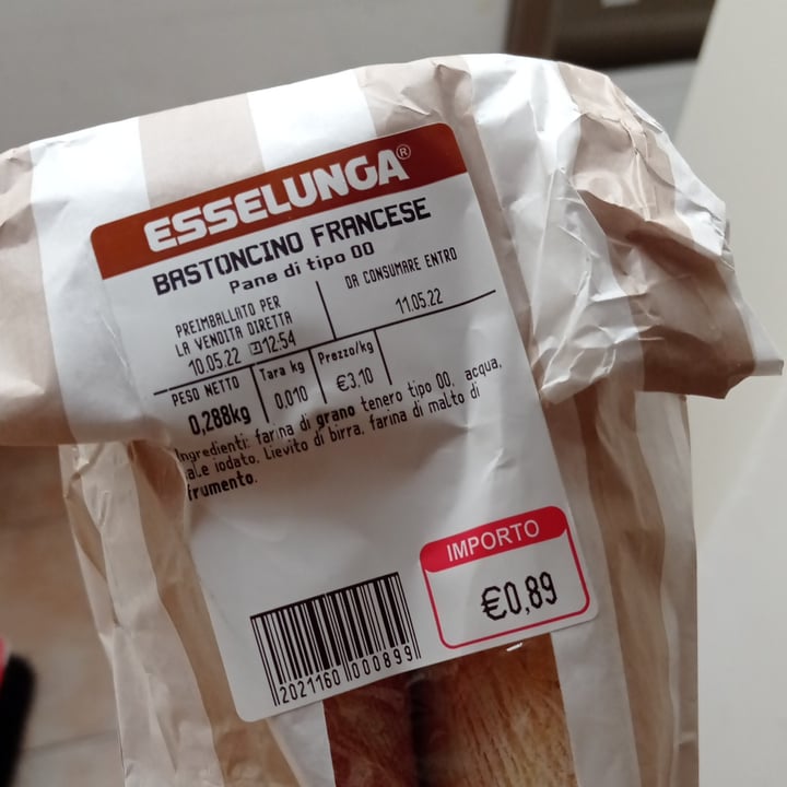review photo of Esselunga Bastoncino Francese shared by @vegangiorgy on 13 May 2022 - review