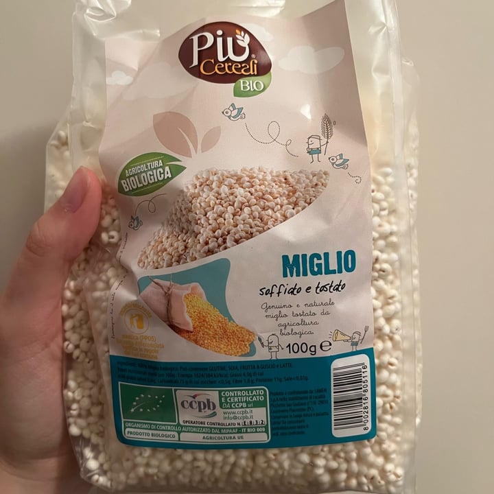 photo of Più  cereali bio Miglio Soffiato E Tostato shared by @borghettoeleonora on  17 Jun 2022 - review