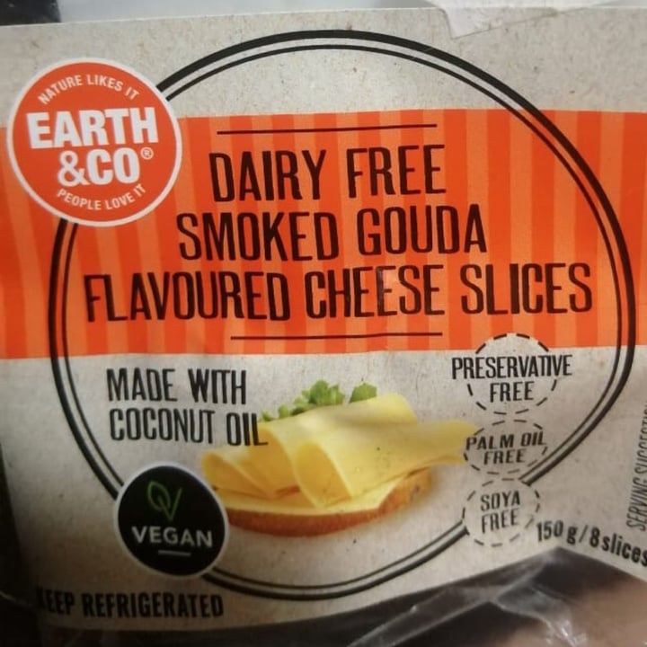 photo of Earth & Co Dairy Free Gouda Flavoured Cheese Slices shared by @rohan on  30 Sep 2021 - review