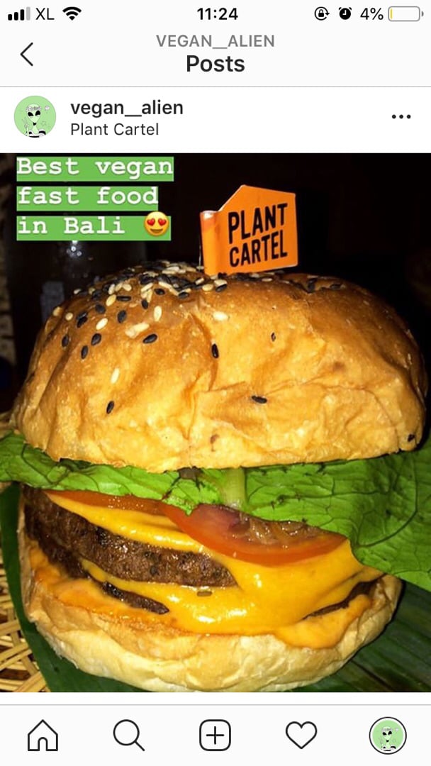 photo of Plant Cartel Double please burger shared by @vegan-alien on  01 Apr 2020 - review