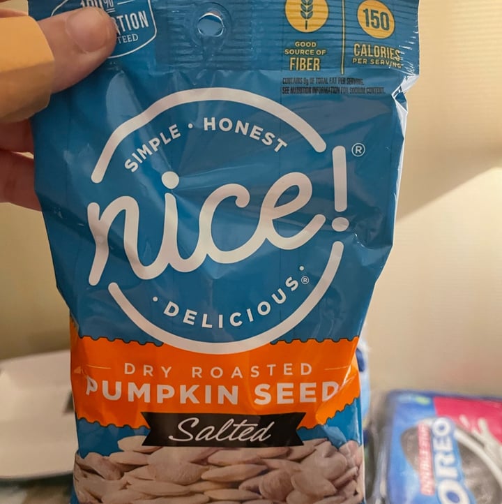 review photo of Nice foods dry roasted pumpkin seeds shared by @jessavegano on 24 Jun 2022 - review