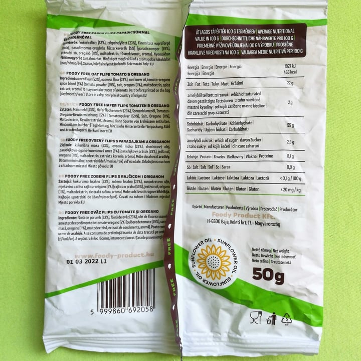 review photo of Foody Product Kft. Foody FREE Oat Flips tomato & oregano shared by @vedrana on 13 Mar 2022 - review