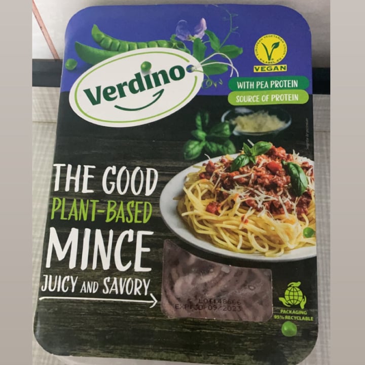 photo of Verdino Mince Juicy and Savory shared by @vegan737363 on  01 Dec 2022 - review