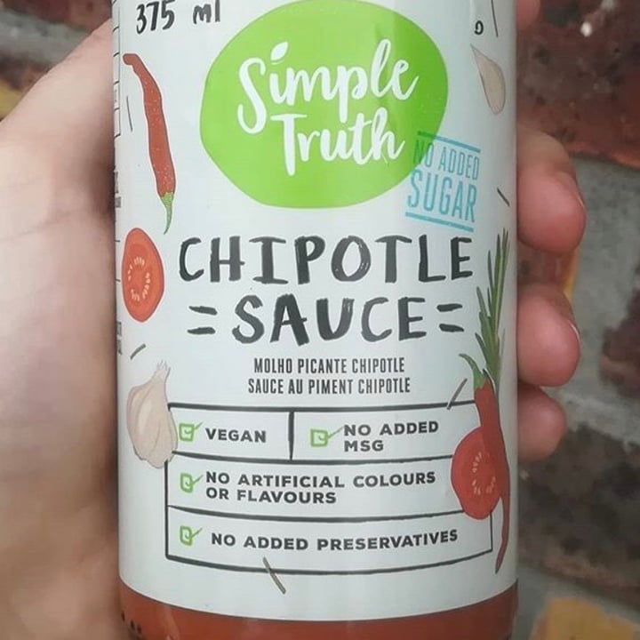 photo of Simple Truth Chipotle Sauce shared by @plantpoweredpayalla on  05 Oct 2020 - review