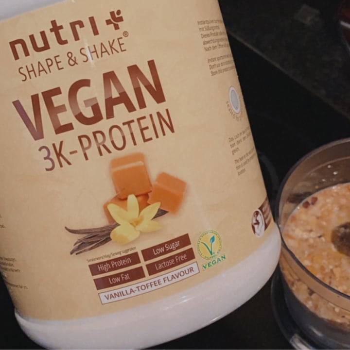 review photo of nutri+ vegan protein powder shared by @veganskanelbullar on 26 Apr 2020 - review