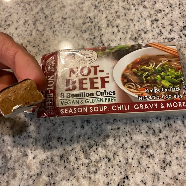 photo of Edward & Sons Not Chick'N 8 Bouillon Cubes shared by @abadgevegan on  08 Jan 2022 - review