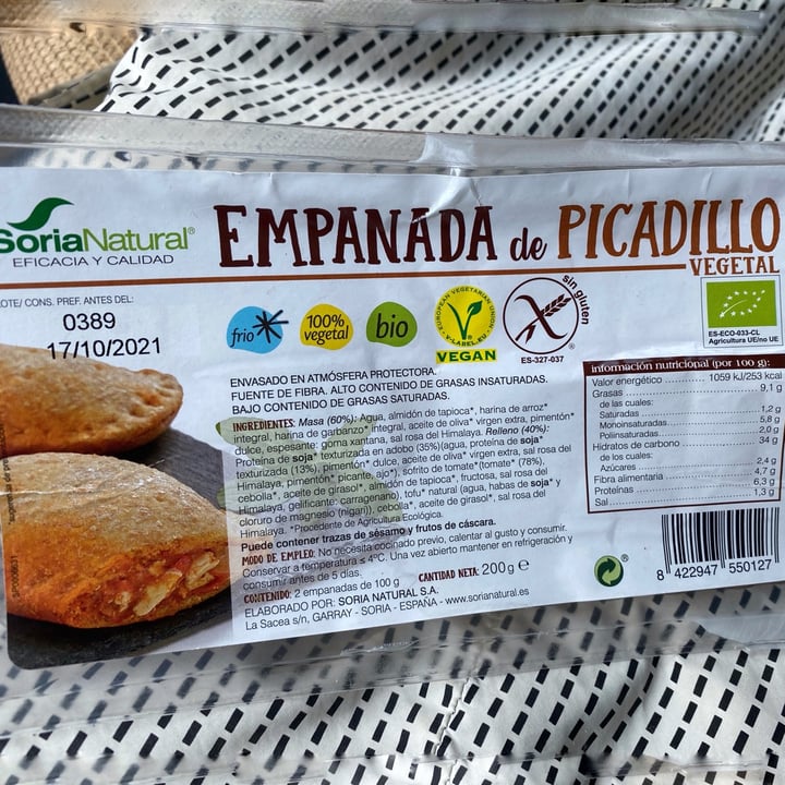 photo of Soria Natural Empanada de picadillo shared by @andrius on  25 Sep 2021 - review