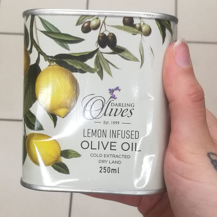 photo of Darling olives Lemon infused Olive oil shared by @junkfoodvegans on  31 Aug 2020 - review