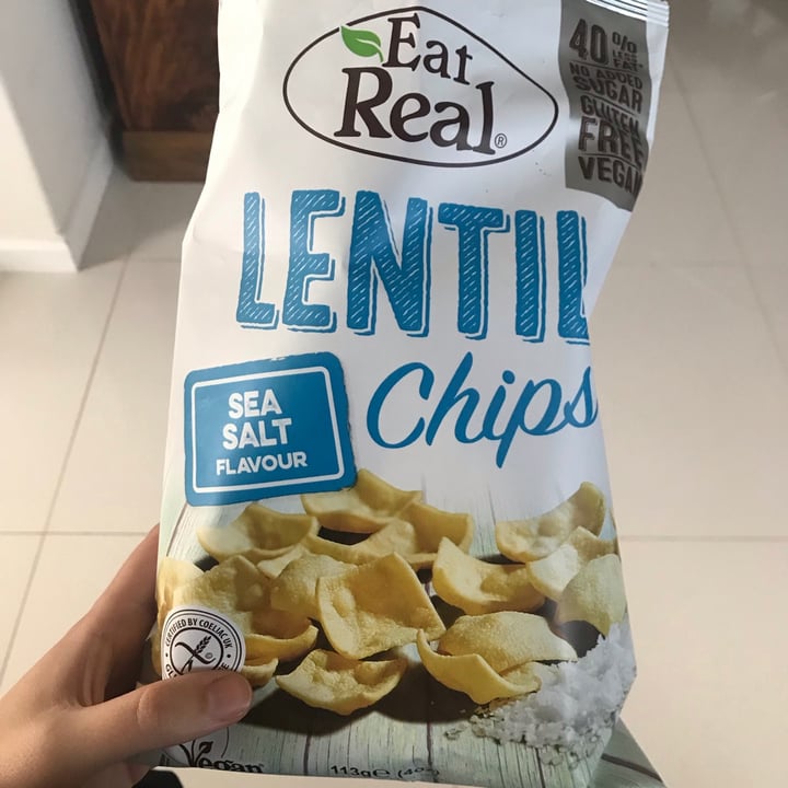 review photo of Eat Real Lentil Chips Sea Salt Flavour shared by @amyleigh on 28 Jul 2020 - review