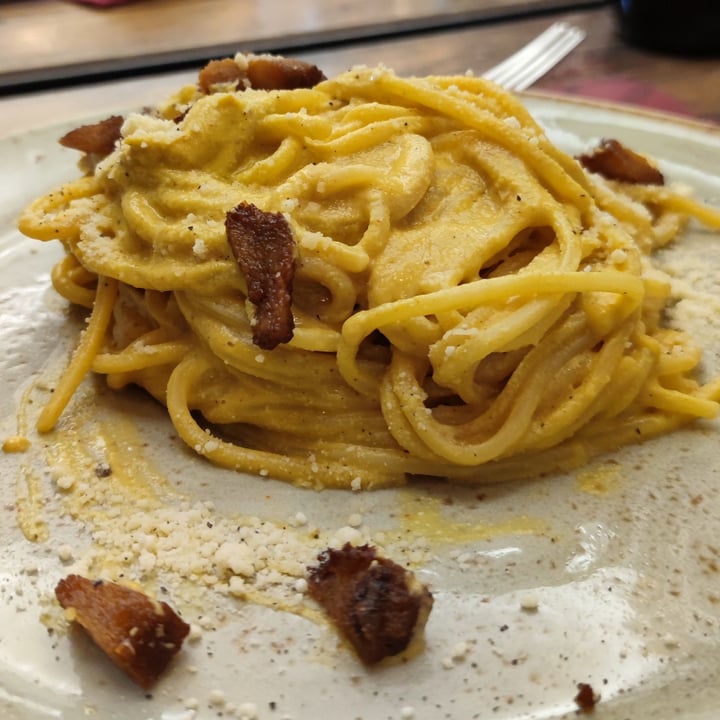 photo of Rifugio Romano Vegan Carbonara shared by @hellokatebishop on  07 Mar 2022 - review