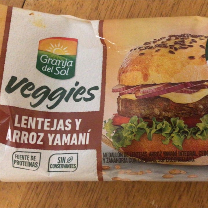 review photo of Granja del Sol Hamburguesas Veggies Lentejas y Arroz Yamani shared by @cinthiaarale on 06 Sep 2021 - review