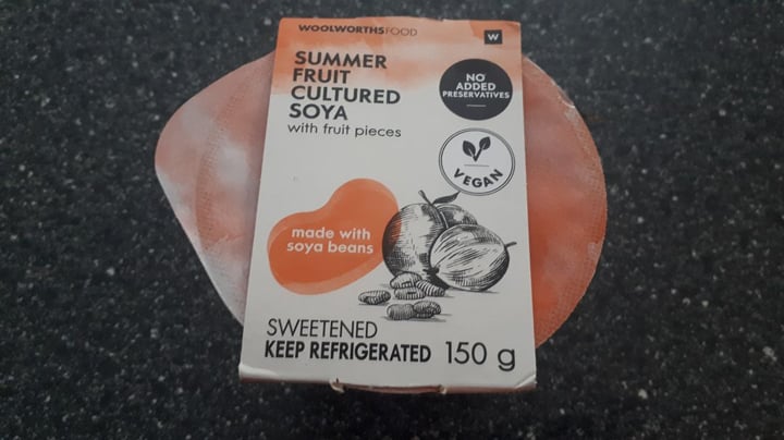 photo of Woolworths Food Strawberry & Summer Fruit Cultured Soya Yoghurt shared by @colleenc on  22 Apr 2020 - review