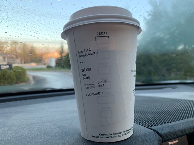 photo of Starbucks Soy Latte shared by @jeremytheape on  15 Apr 2022 - review