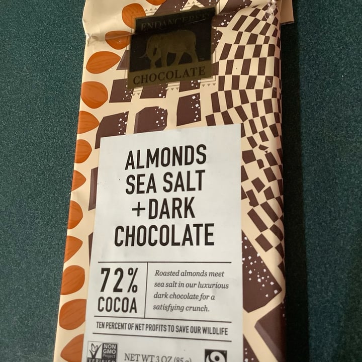 photo of Endangered Species Chocolate Almonds Sea Salt + Dark Chocolate shared by @louies-maumau on  13 May 2022 - review