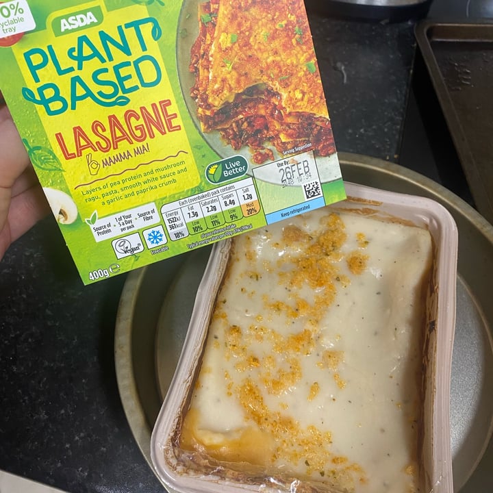 photo of Asda Plant Based  Lasagne shared by @meganthevegetable on  24 Feb 2022 - review