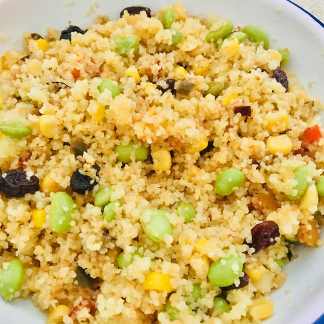Photo of the dish “Rainbow Bell Pepper Couscous Salad”