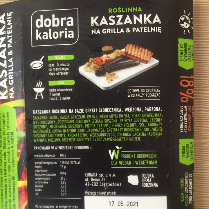 photo of Dobra Kaloria Kaszanka shared by @tourbio on  21 May 2021 - review