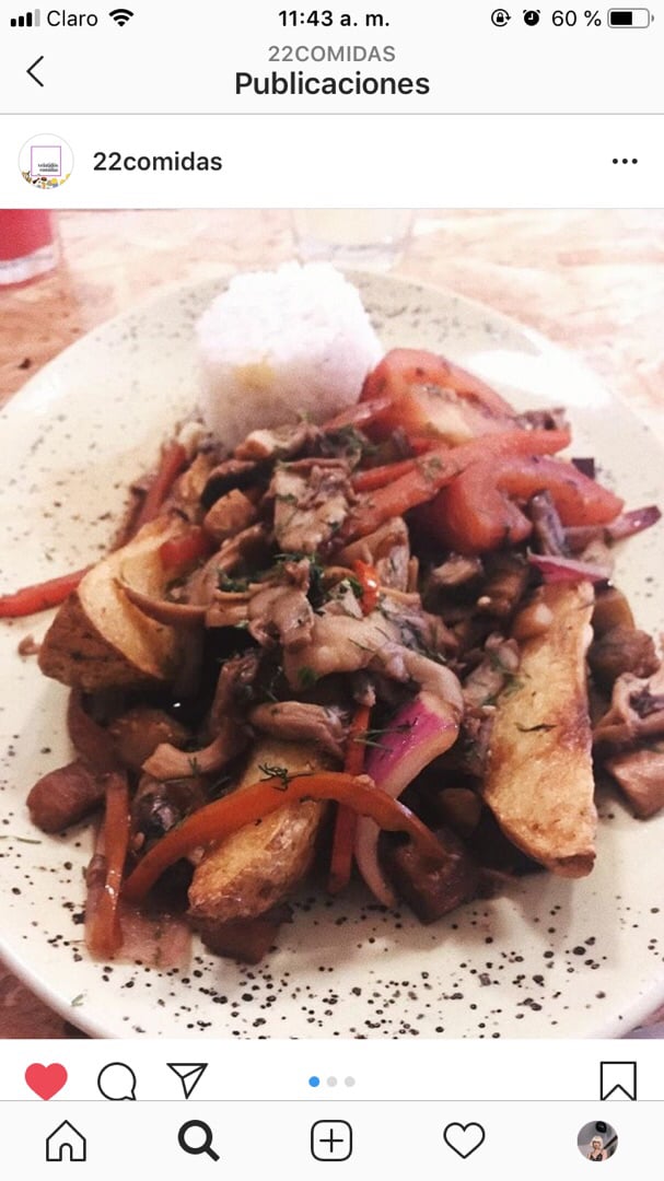 review photo of El Fantasio Saltado de berenjena y setas shared by @silviveg on 26 Aug 2019 - review