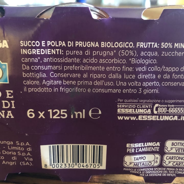 photo of Esselunga Bio Succo e polpa di Prugna shared by @giadinajade on  31 Mar 2022 - review