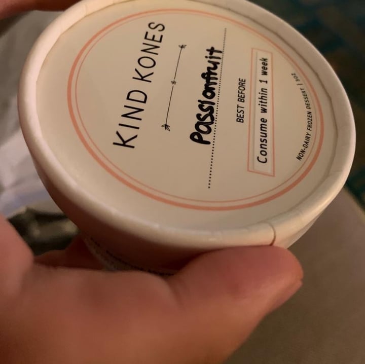 photo of Kind Kones Passion Fruit Sorbet shared by @wouter on  14 Jun 2020 - review