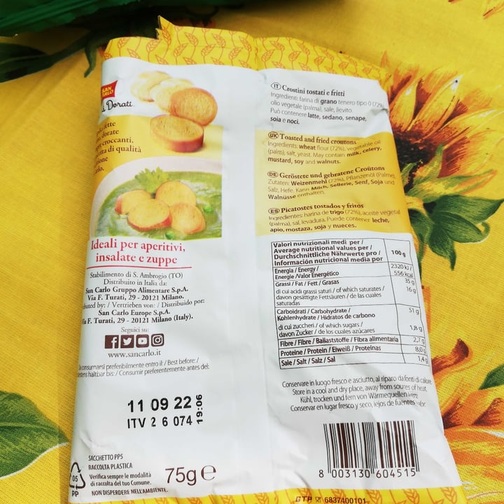 photo of Veggy Good  Crostini Dorati Classici shared by @antoniabardelli on  15 Apr 2022 - review